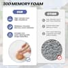Product specification chart showing cushion features and material comparison.