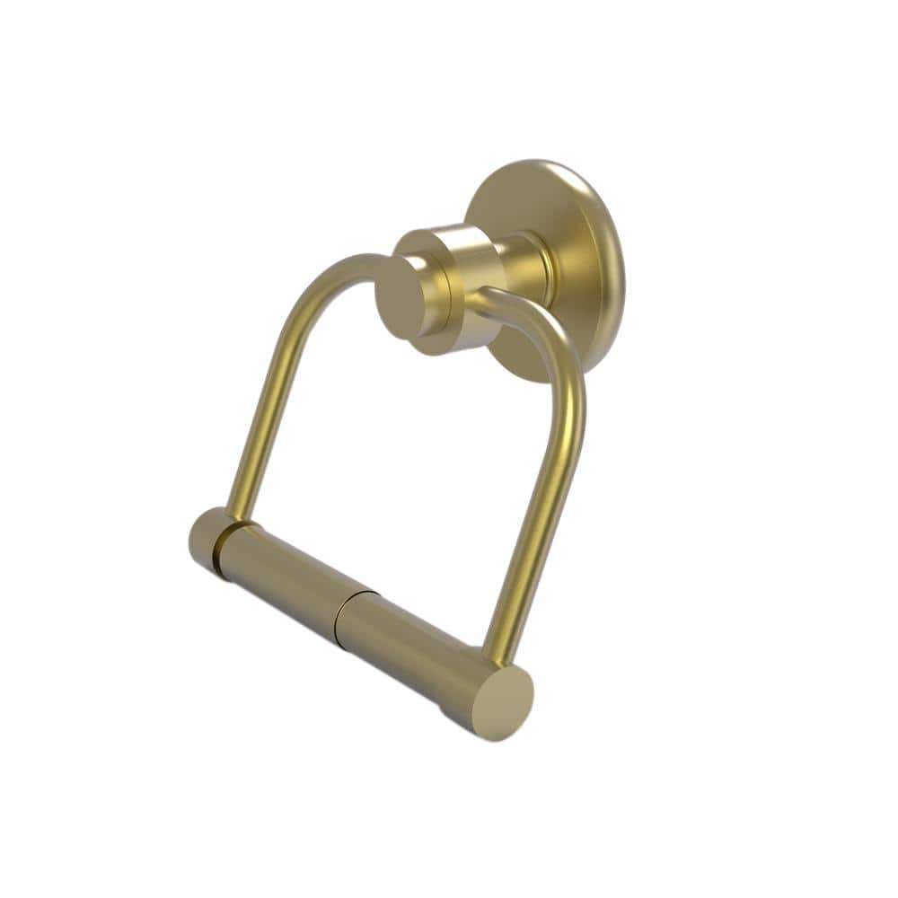 Satin Brass Wall Mounted Toilet Paper Holder