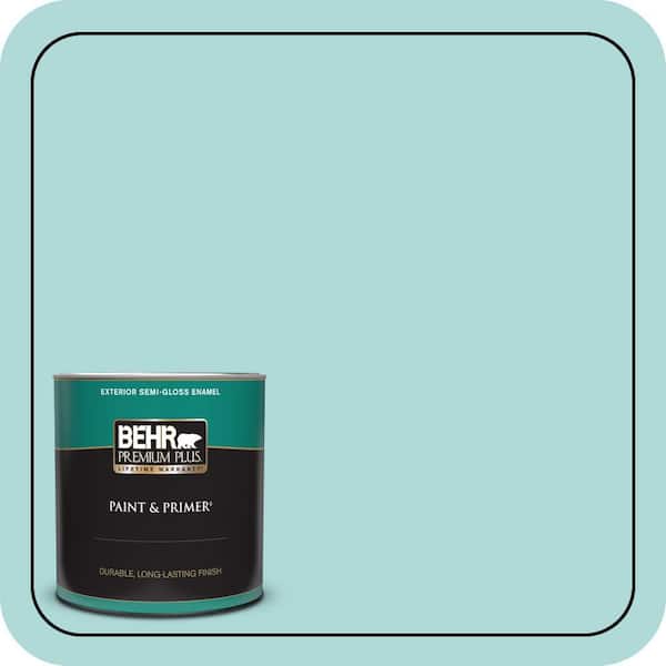 BEHR PREMIUM PLUS 1 qt. #510C-3 Rivers Edge Semi-Gloss Enamel Exterior Paint & Primer