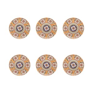 Unni Orange and Blue Large 9.24 in. Dinner Plate (Set of 6)