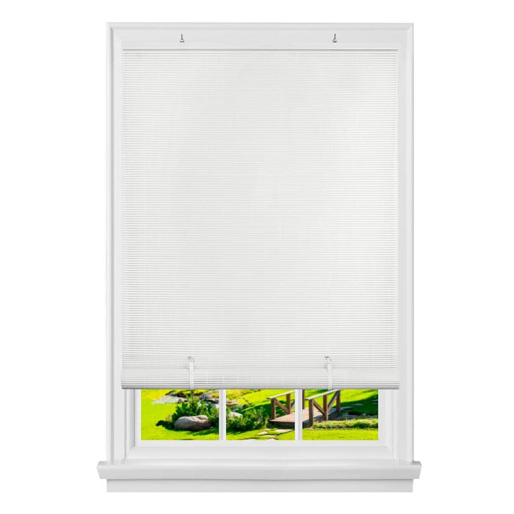 Cordless Solstice 72" White Vinyl Roll-Up Outdoor Blind