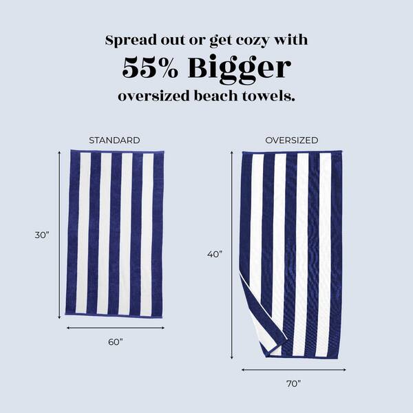 Far + Wide Collective Blue & Black Cotton Beach Towel