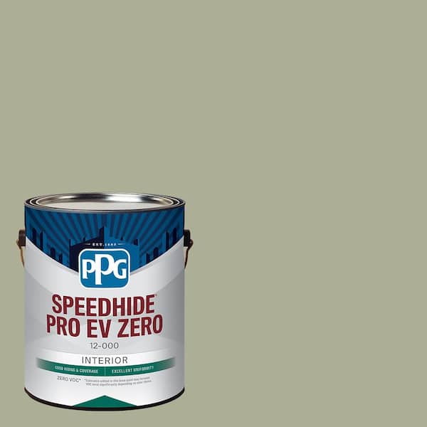 PPG Speedhide Pro EV Zero 1 gal. PPG1125-4 Olive Sprig Flat Interior Paint