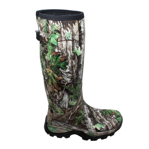 Tecs Men's Size 11 Camo Green Rubber 17 in. Real Tree Xtra Hunting Boots