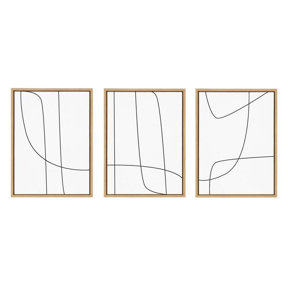 Sylvie Modern Line Abstract by the Creative Bunch Studio 3-Piece Framed Art Print 18 in. x 24 in. price history on PriceWatchPro