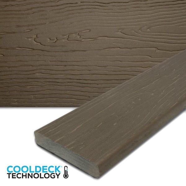 Vision CoolDeck Cold Brew 1 in. x 5.4 in. x 16 ft. Solid Edge Capped Composite Decking 10-Piece H-Pack
