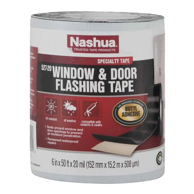 Nashua Tape 6 in. x 50 ft. Window and Door Flashing Tape Home Depot