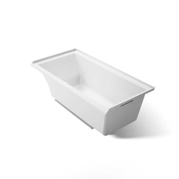 KOHLER Underscore 60 in. x 30 in. Rectangular Soaking Bathtub with Right-Hand Drain in White