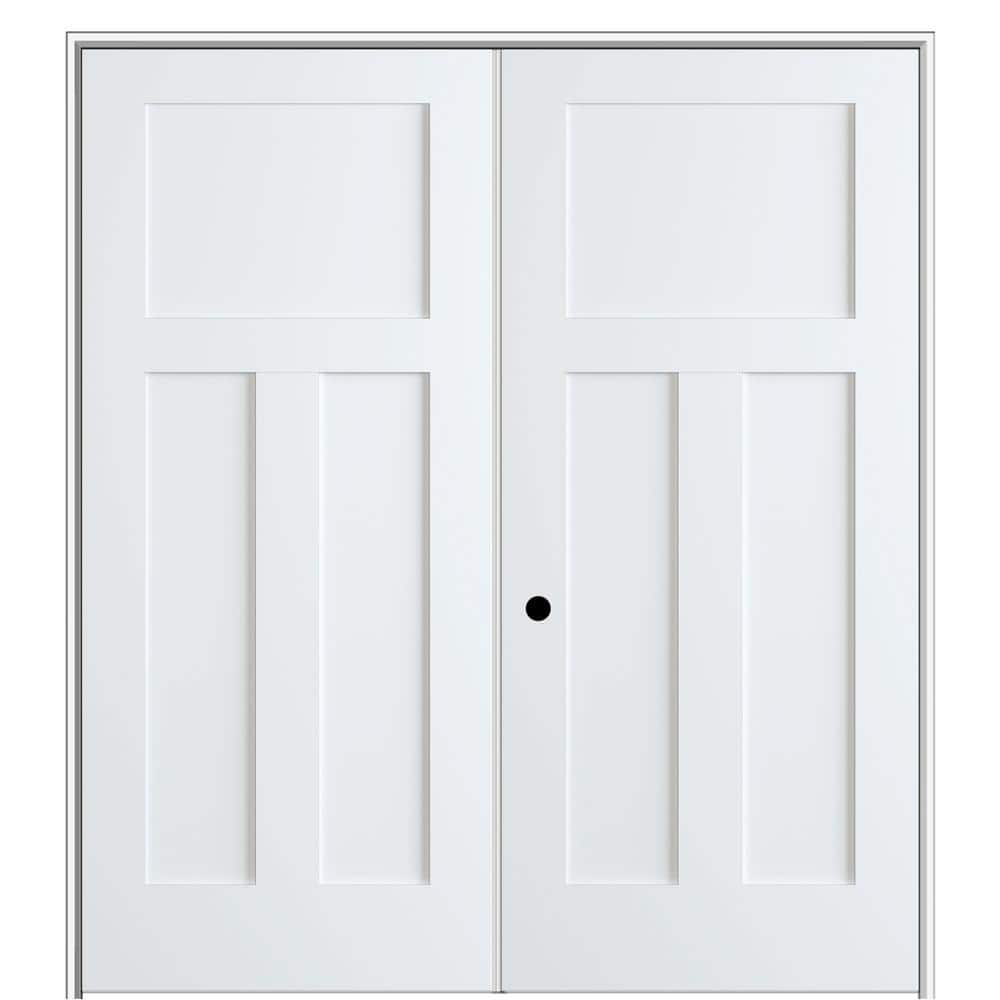 MMI Door Shaker Flat Panel 36 in. x 80 in. Right Hand Solid Core Primed ...