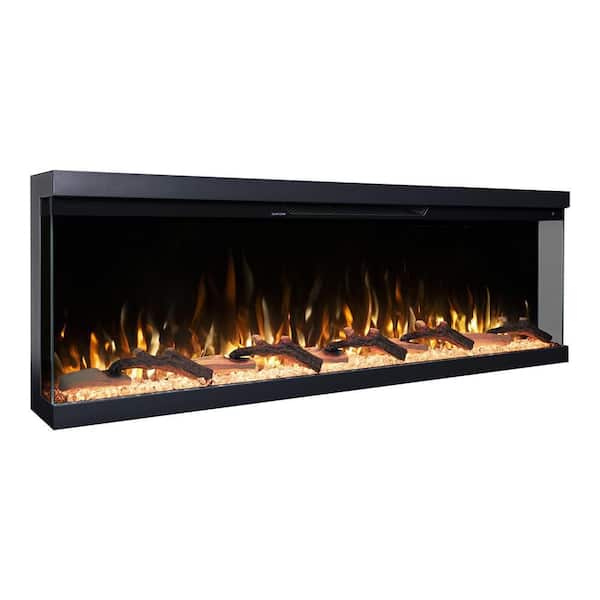 Aerus Skyline 60 in. Wall-Mounted 3D Linear Smart Electric Fireplace Heater, 5000 BTU, Multi-Color Flames, Wifi & Remote