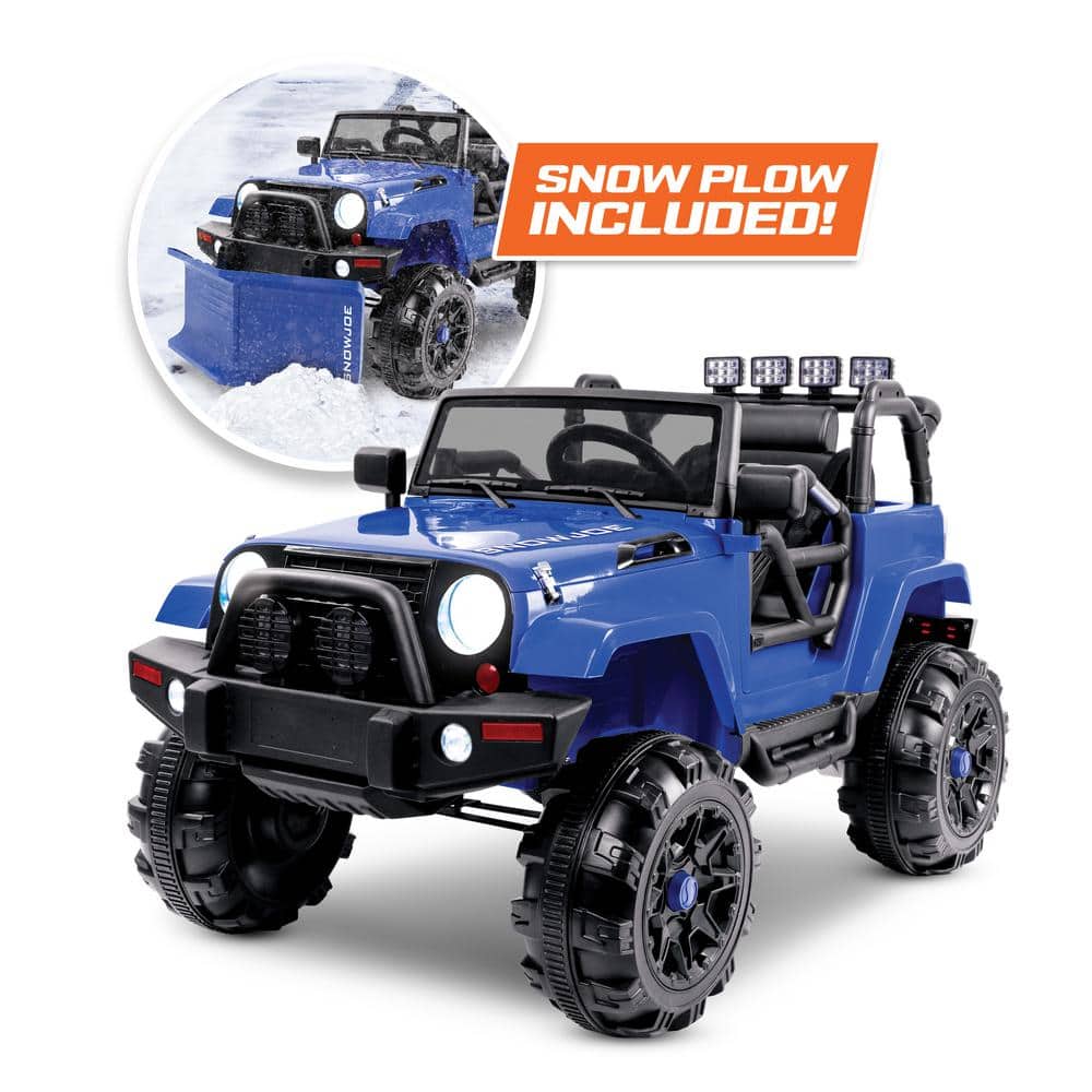 24-Volt Hot Swap Battery Powered Ride on Truck and Plow with Parental Remot