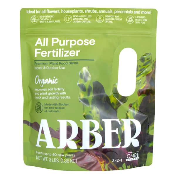 Organic All Purpose Fertilizer, 3lbs, with Biochar