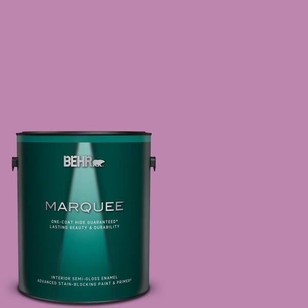 BEHR MARQUEE 1 gal. #MQ4-60 Joie De Vivre One-Coat Hide Semi-Gloss Enamel Interior Paint & Primer