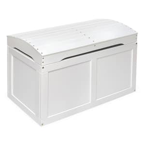 White Barrel Top Toy Chest Trunk