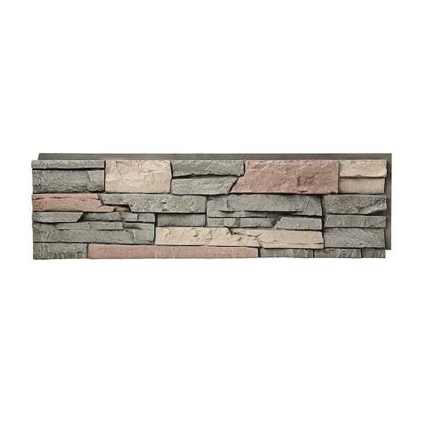 Genstone Stacked Stone Stratford 12 In X 42 Faux Siding Panel G2sssthp The Home Depot - Faux Stone Wall Home Depot