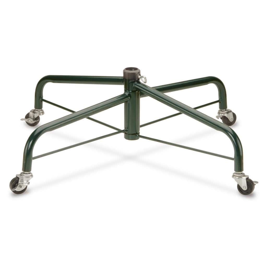 National Tree Company 32 in. Folding Tree Stand with Rolling Wheels for