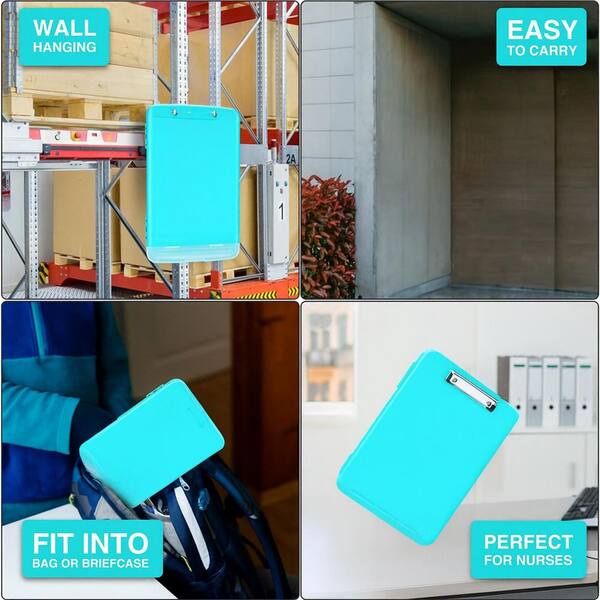 Afoxsos Clipboard with Storage Heavy Duty Plastic Clipboard Case