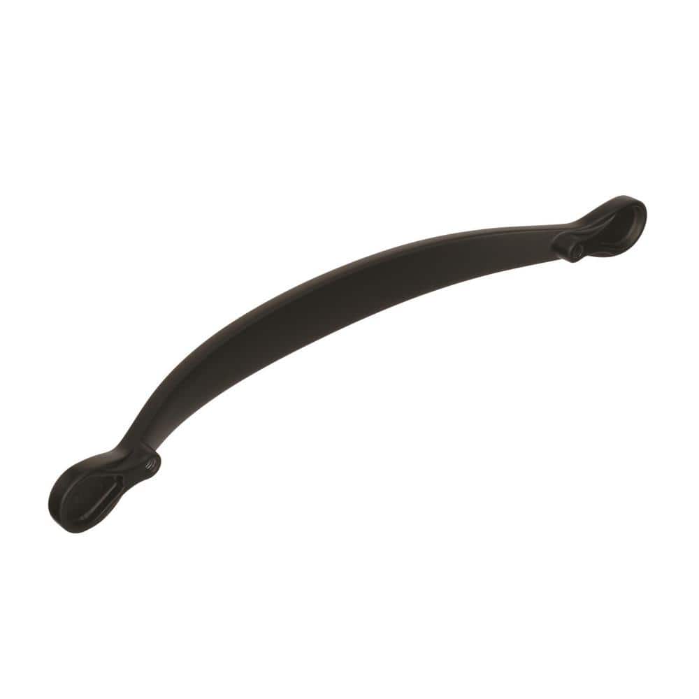 Matte Black 6-5/16 inch Bar Cabinet Pull with Mounting Hardware