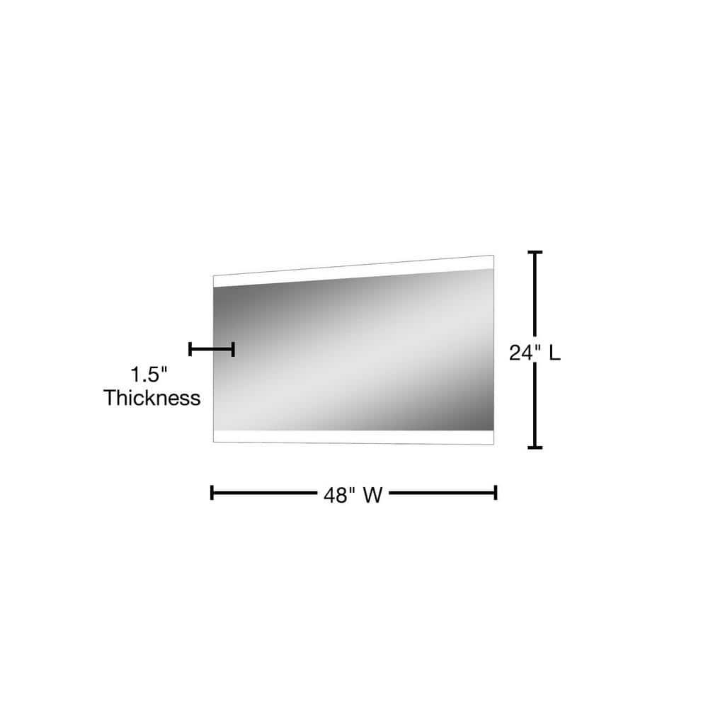 Jet 48" x 24" Frameless LED Lighted Bathroom Vanity Mirror