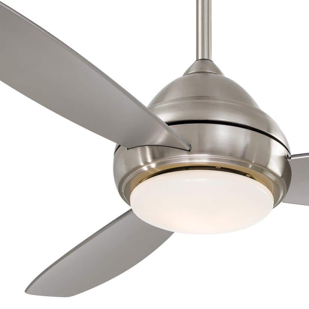 Brushed Nickel 52" Ceiling Fan with Silver Blades and LED Light
