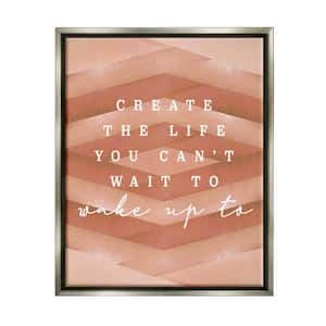 Uplifting Inspirational Quote Geometric Design by Lil' Rue Floater Frame Typography Wall Art Print 31 in. x 25 in.