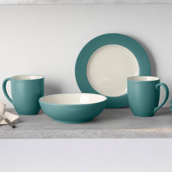 Noritake Colorwave Turquoise 16-Piece Rim (Turquoise) Stoneware