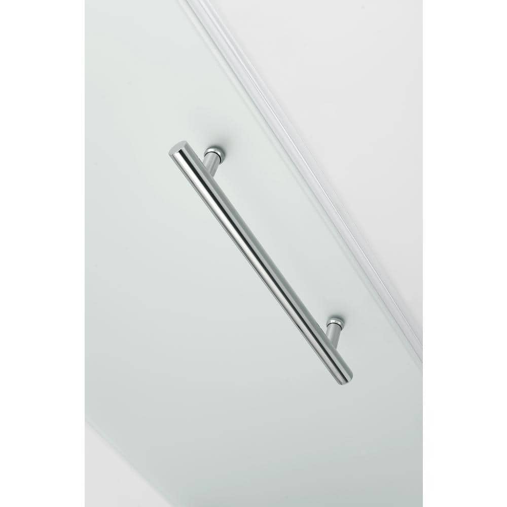 Belmore 72" x 30.25" Frameless Frosted Glass Shower Door with Chrome Hardware