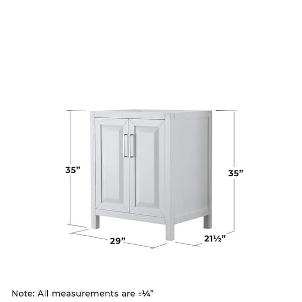 Wyndham Collection Daria 29-in White Bathroom Vanity Cabinet Wyndham Collection Daria 29-in White Bathroom Vanity Cabinet
