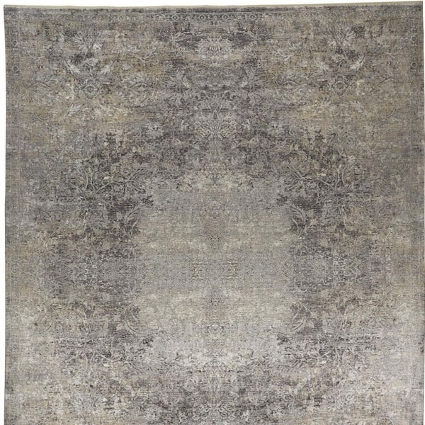 9 ft. x 13 ft. Tan, Gray Oriental Area Rug