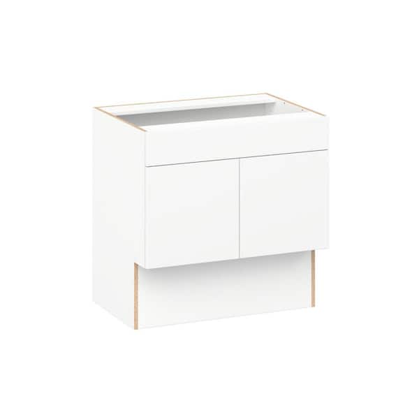 Timberline 30 in. W x 21 in. D x 30 in. H Assembled Slab Accessible ADA Bath Sink Base Kitchen Cabinet in Bright White