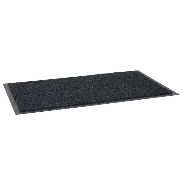 Calloway Mills 153483660 3 x 5 ft. Rubber Ridge Scraper Rectangular Doormat, Black