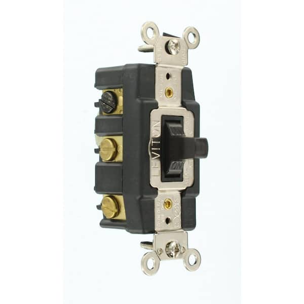 30 Amp Industrial Grade Heavy Duty Double-Pole Double-Throw Center-Off Momentary Contact Toggle Switch, Brown 1262