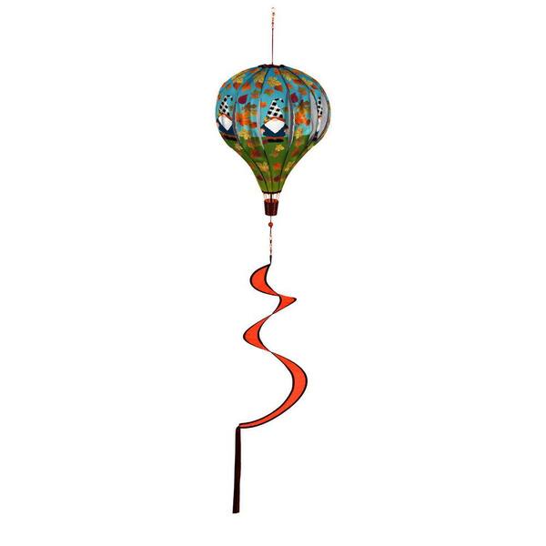 Evergreen 55 in. Fall Plaid Gnome Balloon Spinner