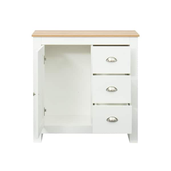 VASAGLE 3 Drawers Floor Cabinet 12.6 x 11.8 x 31.9 Inches