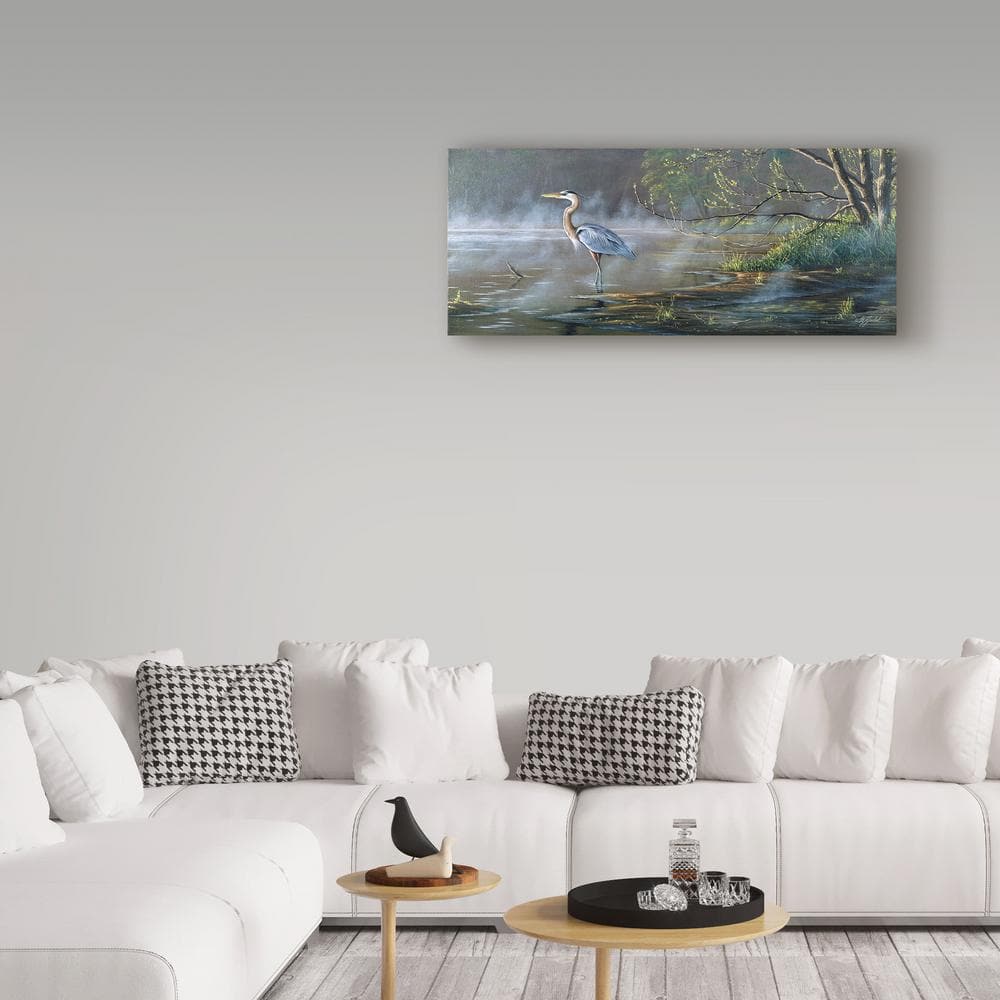 Quiet Cove Blue Heron Gallery-Wrapped Canvas Art, 10x24