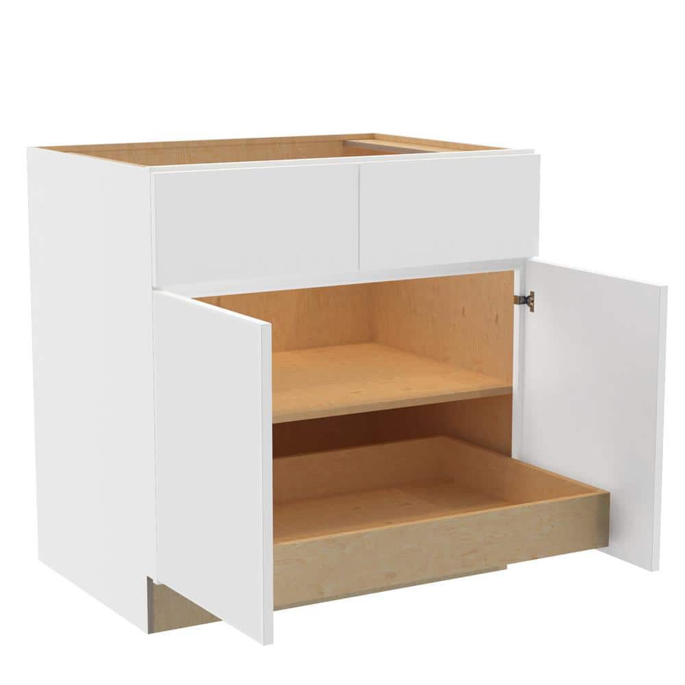 Hargrove 36 in. W x 24 in. D x 34.5 in. H Assembled Plywood Base Kitchen Ca
