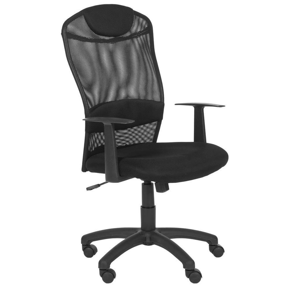 Shane Black Mesh Swivel Desk Chair with Metal Base