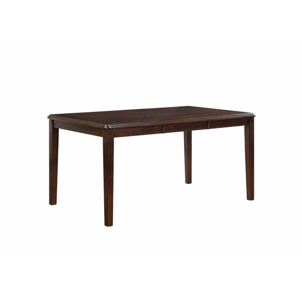 Gia 60" Brown Cherry Wood Dining Set with 4 Chairs