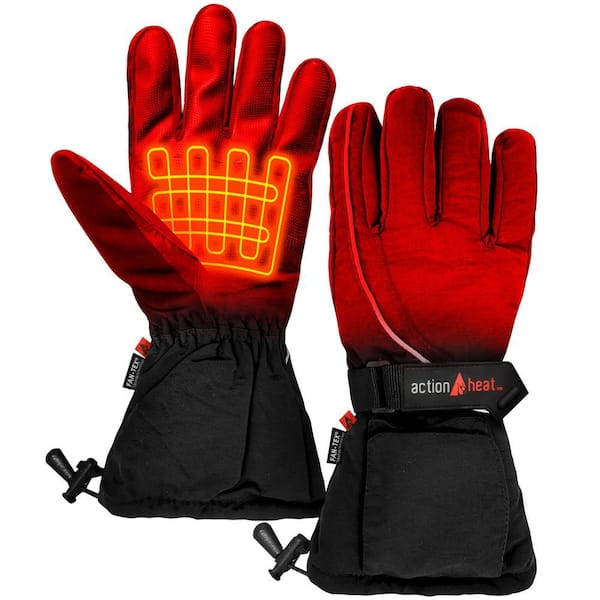 Men's Black AA Battery Heated Gloves