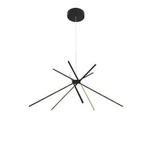 Zircon 6-Watt Intergrated LED Matte Black Geometric Chandelier