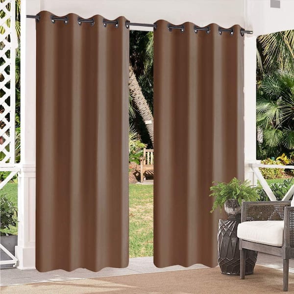 Shatex 50x120-Inch Outdoor/Indoor Curtains Panel for Patio Blackout Waterproof