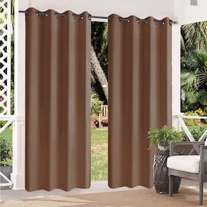 50 in.W x 120 in. L Outdoor Curtain Panel Privacy Drape Window Curtain ,Coffee