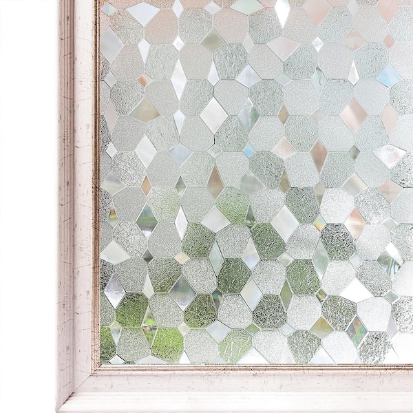 COTTON COLORS 35.4 in. x 78.7 in. Decorative and Privacy 3D Window Film