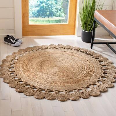 Rangeville Updated Traditional Farmhouse 5'3 Round Area Rug 