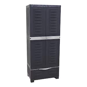 Sunnydaze Lockable Storage 23.5 in. W x 48.75 in. H x 14 in. D