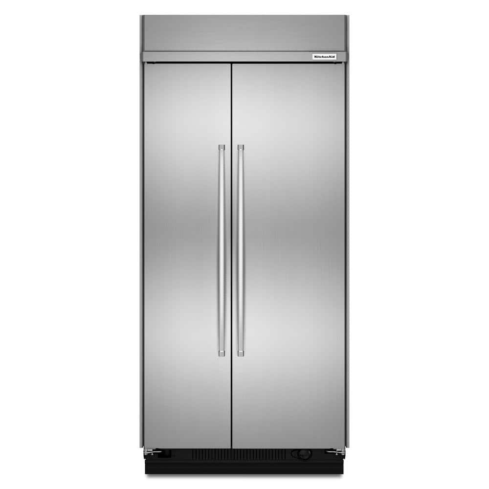 25.5 cu. ft. Built-In Side by Side Refrigerator in Stainless Steel