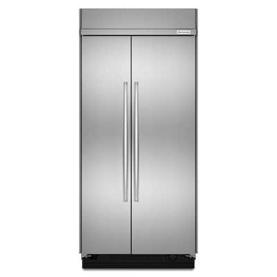 25.5 cu. ft. Built-In Side by Side Refrigerator in Stainless Steel