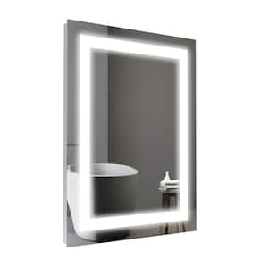 20 in. W x 28 in. H Rectangular Frameless Wall Bathroom Vanity Mirror