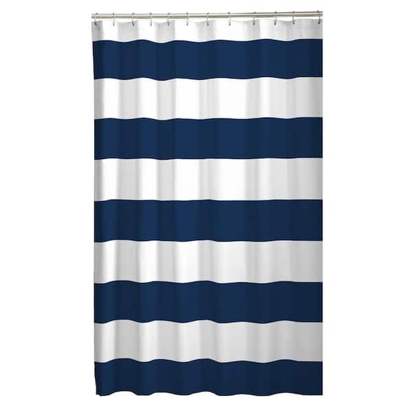 Zenna Home 70 in. x 72 in. Porter Stripe Fabric Shower Curtain
