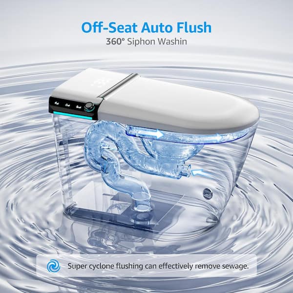Yulika Smart Bidet Toilet with Auto Open/Close Lid, Heated Seat & LED Display